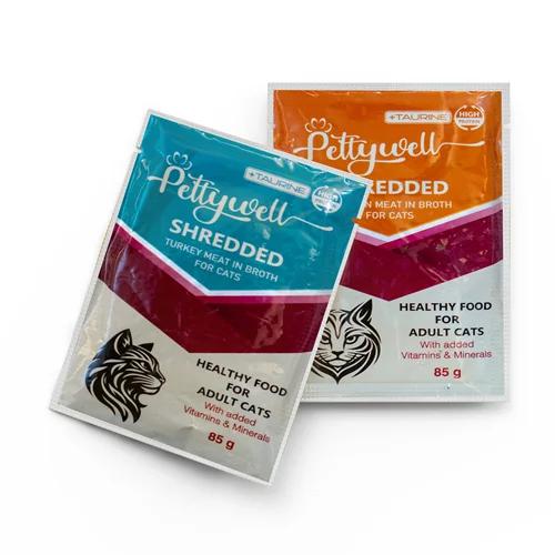 پک دوتایی غذای گربه - شردد مرغ و بوقلمون